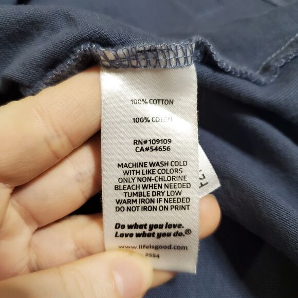 LIFE IS GOOD Crusher Tee Size S The Art Of Optimism Blue Short Sleeve Womens - Picture 9 of 9